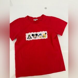 Classic Southern Smocks Smocked Disney Character Red Shirt
